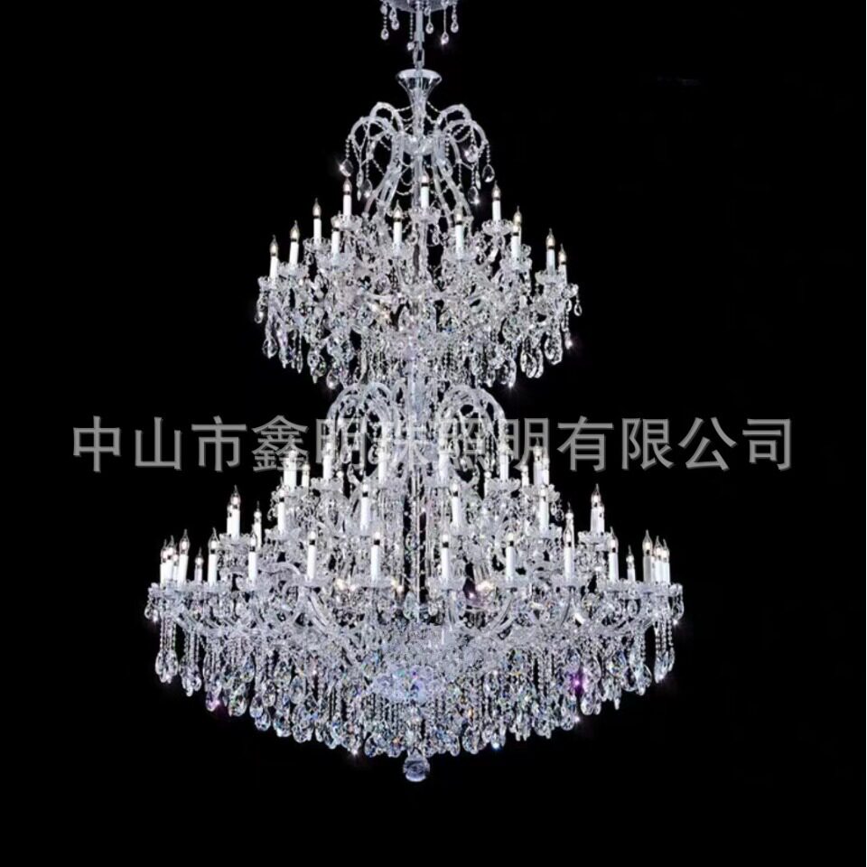 新款复式楼水晶大吊灯奢华大