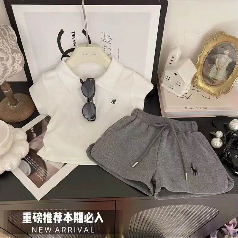 韩版夏季爆款女童套装小中大同
