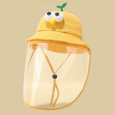 婴儿防护面罩外出0岁小月龄宝宝新生儿童防风防飞沫幼儿隔离帽子