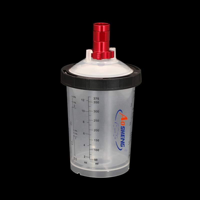 汽车一次性免洗枪壶 喷枪免洗壶 塑料油漆壶 带刻度喷枪壶涂料壶