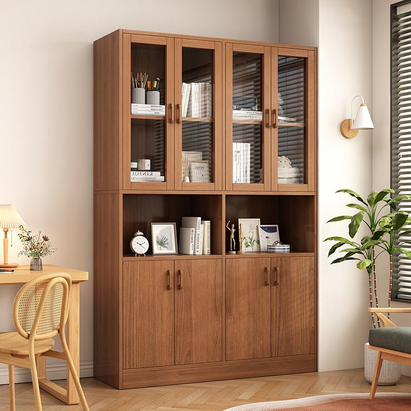 客厅家用简易现代整面墙置物架办公室轻奢多层书架大容量收纳书柜