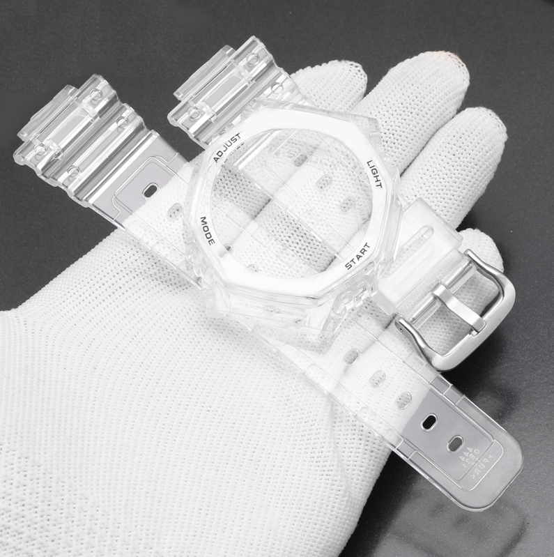 适配卡西欧GA2110SU/2100ET/SKE/BP/GAB2100八角农家橡树表壳表带