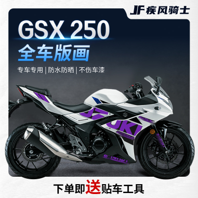 铃木GSX250贴纸紫罗兰拉花