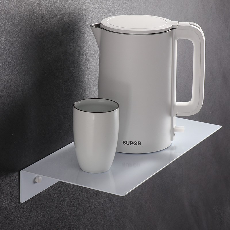 厨房一字板置物架太空铝墙上隔板免打孔壁挂调味罐架子浴室隔板加