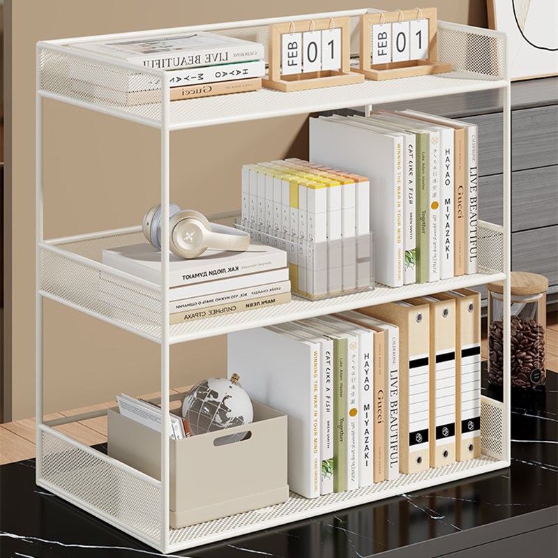 桌面书架置物架家用桌上收纳架卧室学生书桌整理架多层书本储物架