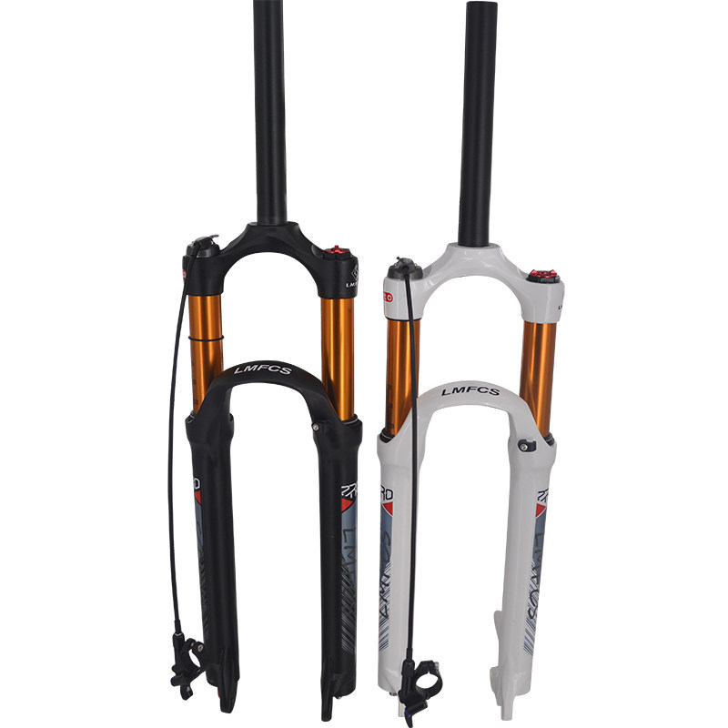 山地自行车前叉气叉26o27.529寸阻尼龟兔镁铝合金超轻直管锁死避