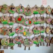 复古香樟木圆木板画仿古挂饰手绘墙面创意墙壁挂件装 饰壁饰墙饰品