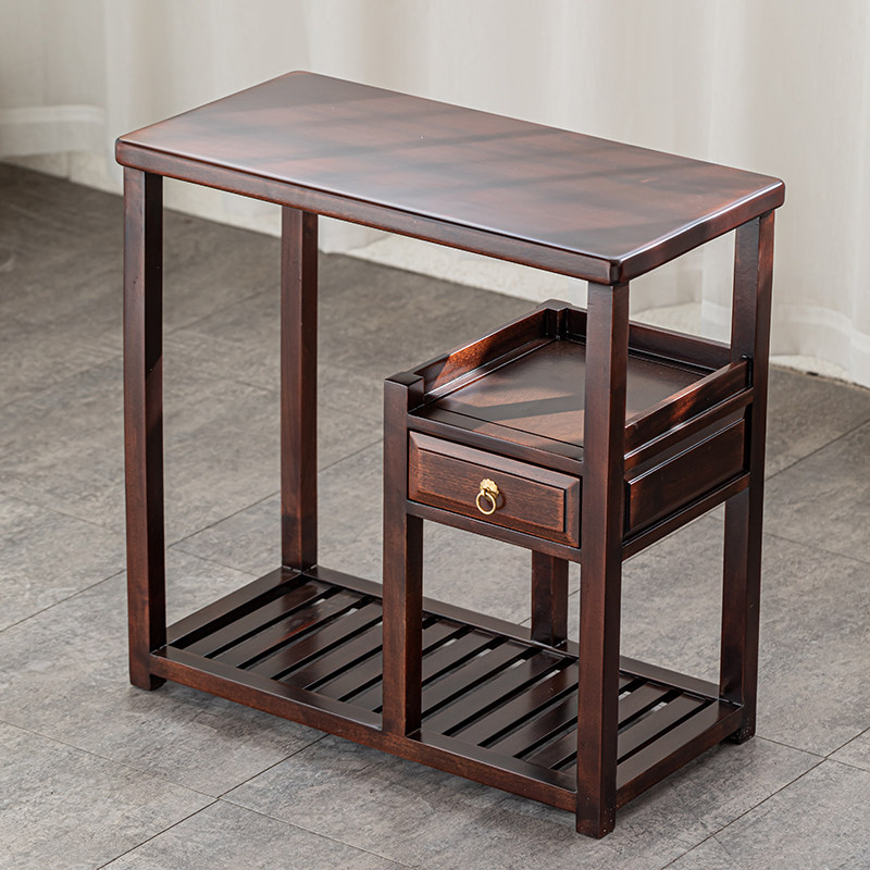 茶边柜茶水柜实木茶台茶桌边柜茶具家用茶盘乌檀木榫卯储物置物架,住宅家具,角几/边几,淘宝优惠券,粉丝福利购,淘宝优惠卷