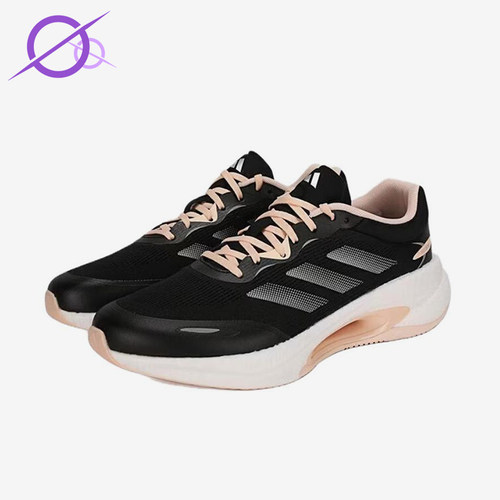 Adidas/阿迪达斯正品VELOSTAR新款女黑粉色经典低帮跑步鞋KH5344