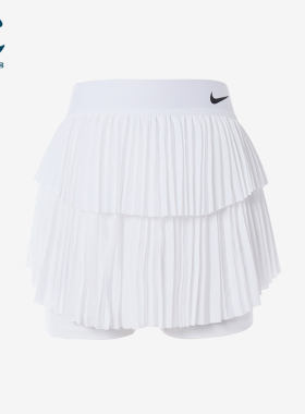 Nike/耐克正品CourtDri-FITSlam新款女经典白色网球裙DA4727-100