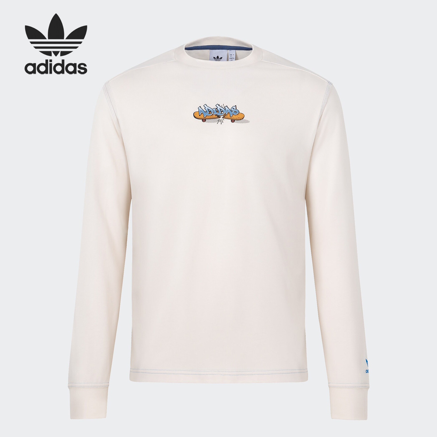 Adidas/阿迪达斯正品三叶草秋季男女印花长袖T恤IY5374,运动服/休闲服装,运动T恤,淘宝优惠券,粉丝福利购,淘宝优惠卷