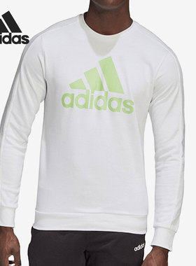 Adidas/阿迪达斯正品男子大LOGO 圆领运动卫衣套头衫 GJ6591