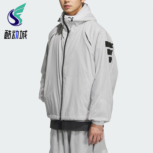 Adidas/阿迪达斯正品新款男士经典运动连帽梭织宽松外套JM6232