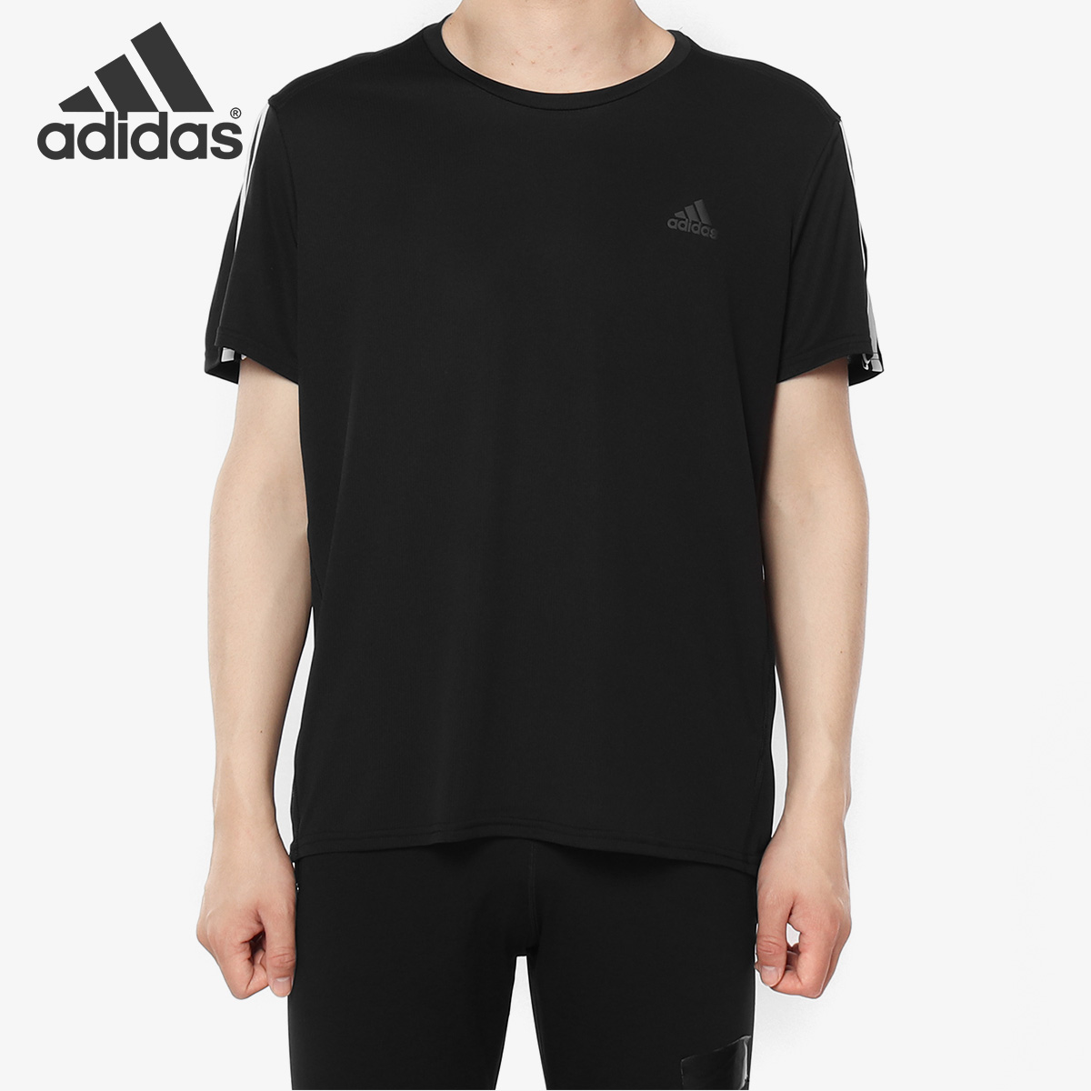 Adidas/阿迪达斯正品RUN 3S TEE M 男子反光跑步短袖T恤 DM1665