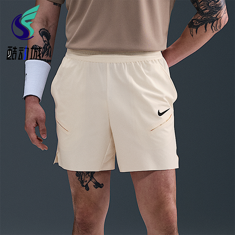 Nike/耐克正品Dri-FIT男士网球比赛运动经典透气短裤FZ6938-110