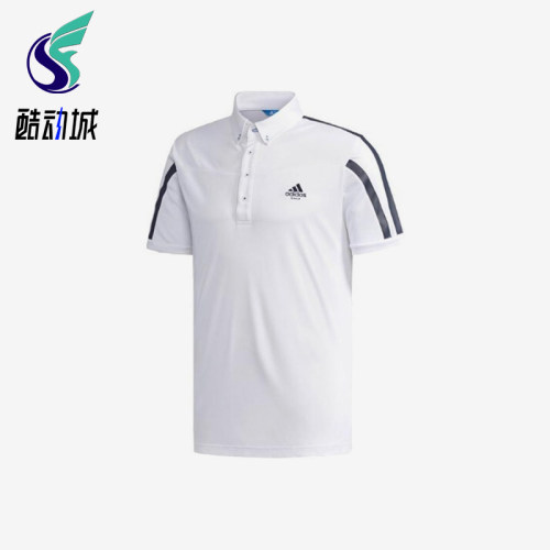 Adidas/阿迪达斯正品男士条纹简约运动透气短袖Polo衫DJ3591