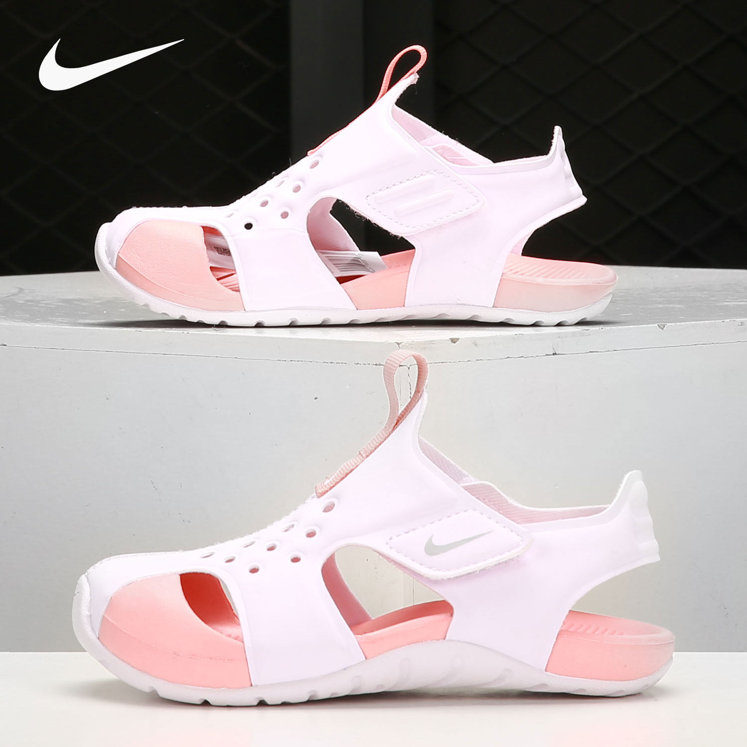 Nike/耐克正品儿童镂空透气魔术贴一脚蹬运动凉鞋 943826-503,童鞋/婴儿鞋/亲子鞋,运动鞋,淘宝优惠券,粉丝福利购,淘宝优惠卷