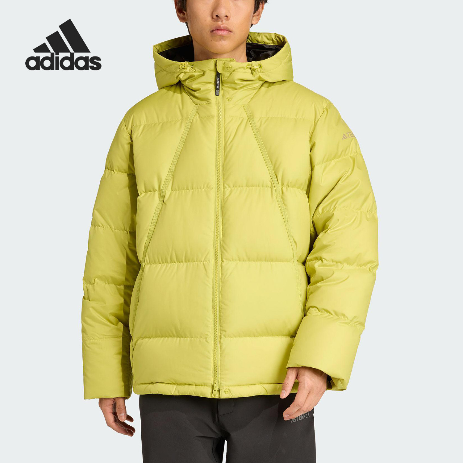 Adidas/阿迪达斯正品GOOSE DOWN JACKET男士经典连帽羽绒服JV6209
