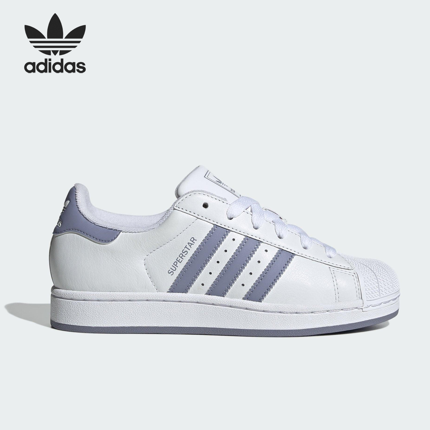 Adidas/阿迪达斯正品三叶草女士耐磨低帮经典三条纹板鞋JS1373