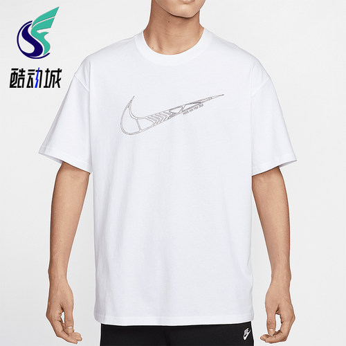Nike/耐克正品Sportswear男士针织经典透气印花短袖T恤HJ0747-100
