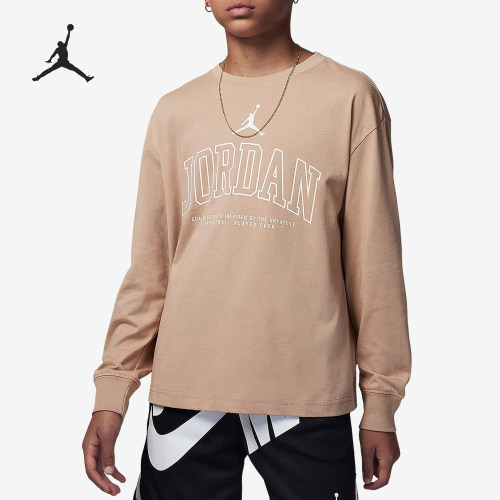 Nike/耐克正品Jordan儿童时尚保暖圆领休闲长袖T恤FZ1870-200