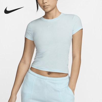 Nike/耐克正品夏季女士日常简约圆领修身短袖T恤FV5509-474