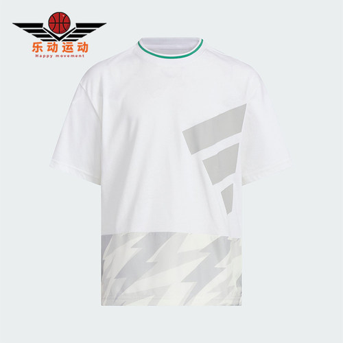 Adidas/阿迪达斯正品夏季儿童圆领宽松休闲印花运动短袖KA1003