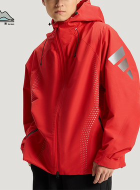 Adidas/阿迪达斯正品2025冬季款男士日常连帽梭织运动外套KH0169