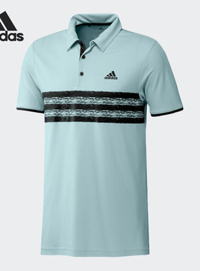 Adidas/阿迪达斯正品男子舒适休闲翻领针织运动POLO衫 GR3047