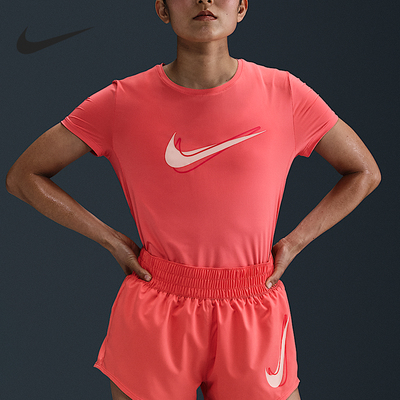 Nike/耐克正品Dri-FIT女士跑步运动透气训练短袖HJ2205-814