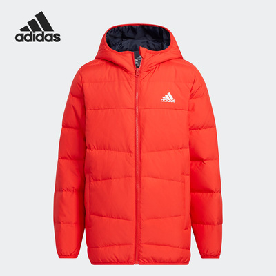 Adidas/阿迪达斯正品冬季儿童连帽轻薄保暖短款羽绒服HM5176