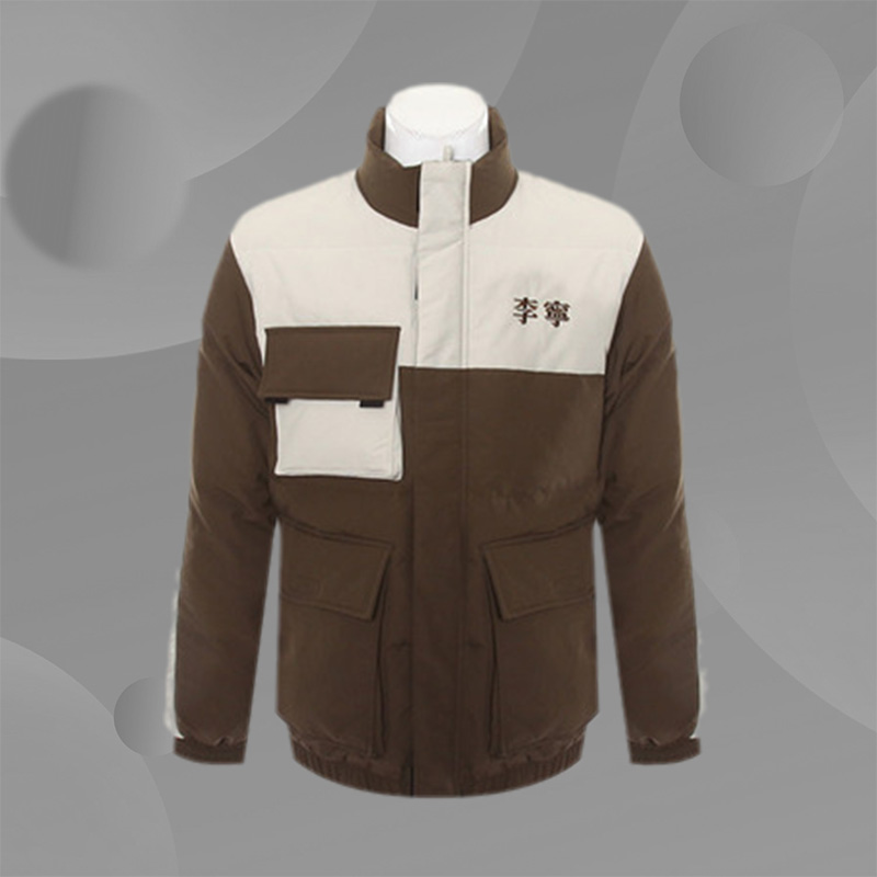 李宁正品冬季新款男子外套运动时尚系列休闲保暖短羽绒服AYMR331