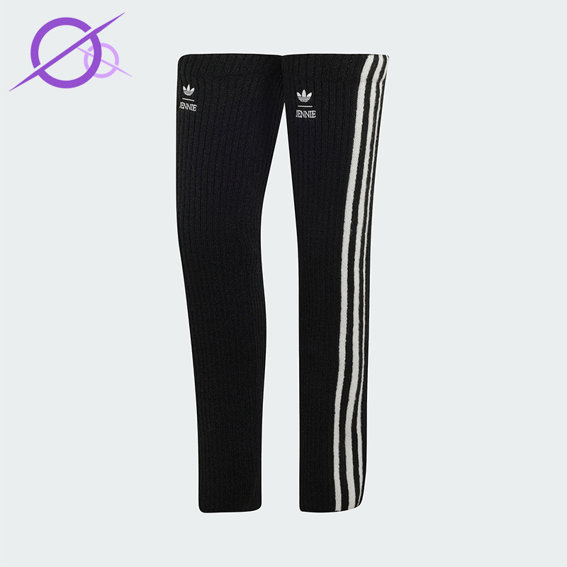 Adidas/阿迪达斯正品三叶草女士时尚简约高筒护腿袜套LD4843