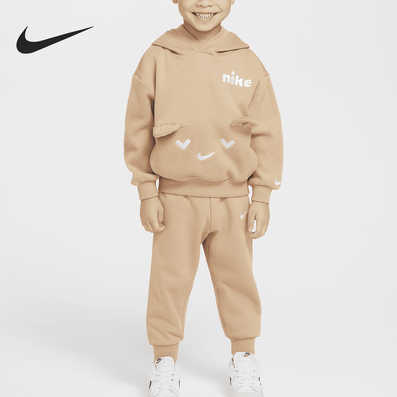 Nike/耐克正品秋季新款婴童印花连帽户外休闲套装HV1546-200