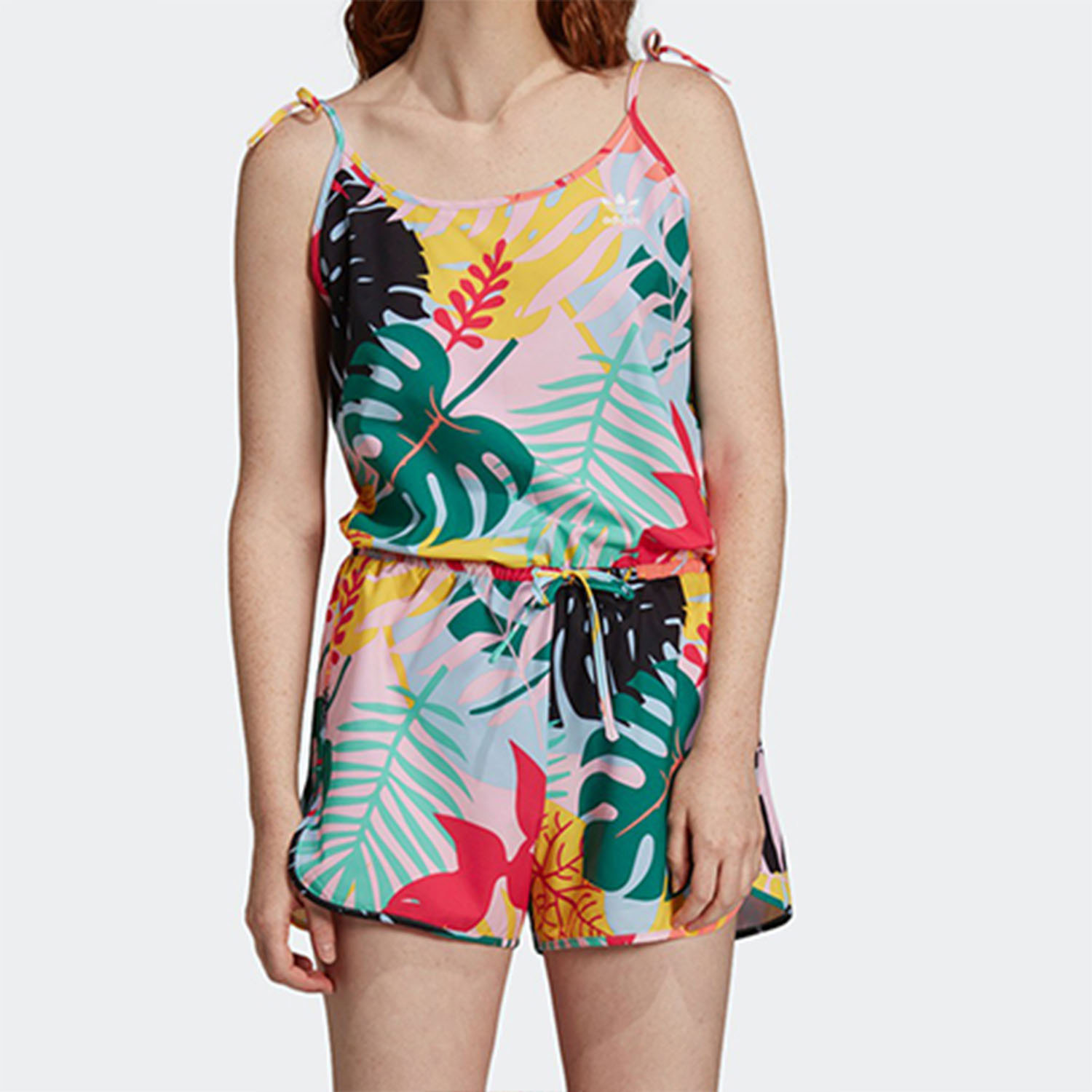 Adidas/阿迪达斯正品女款 JUMPSUIT 时尚花卉图案连体衣 FH7989