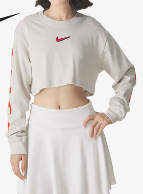 Nike/耐克正品2025秋季款女士圆领运动休闲透气长袖T恤HV5006-072