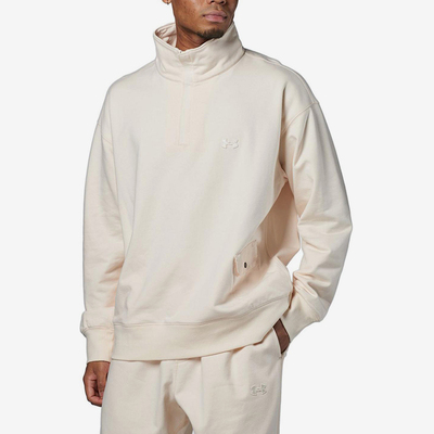 UA/安德玛正品新款男士立领半拉链宽松长袖卫衣套头衫1387976-273