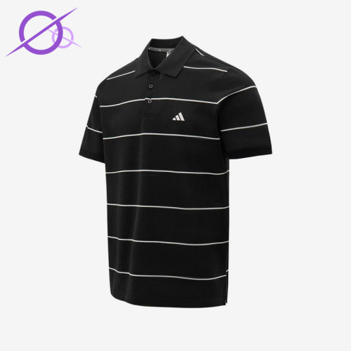 Adidas/阿迪达斯正品新款男黑白色条纹简约经典短袖Polo衫KS0419