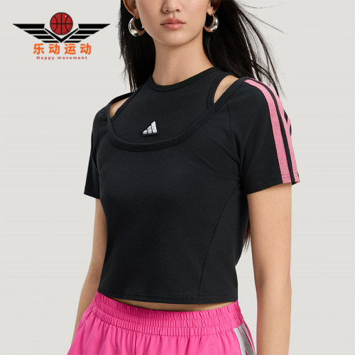 Adidas/阿迪达斯正品DCE 2 LY TEE 2女士时尚短款短袖T恤KS2890