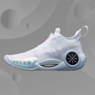 LiNing李宁韦德之道9 纯白迈阿密高帮实战耐磨篮球鞋 ABAR119