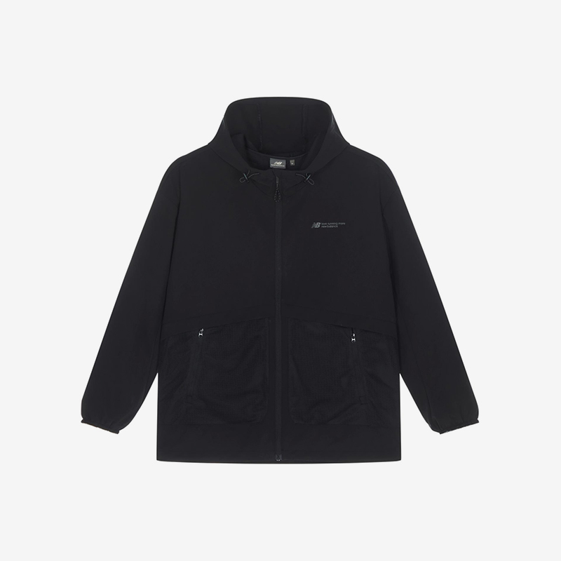 New Balance/NB正品运动男子户外拉链连帽夹克外套NAE24151-BK