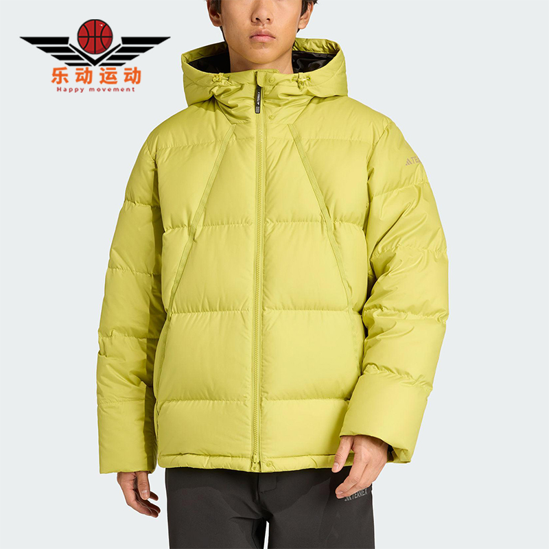 Adidas/阿迪达斯正品GOOSE DOWN JACKET男士经典连帽羽绒服JV6209