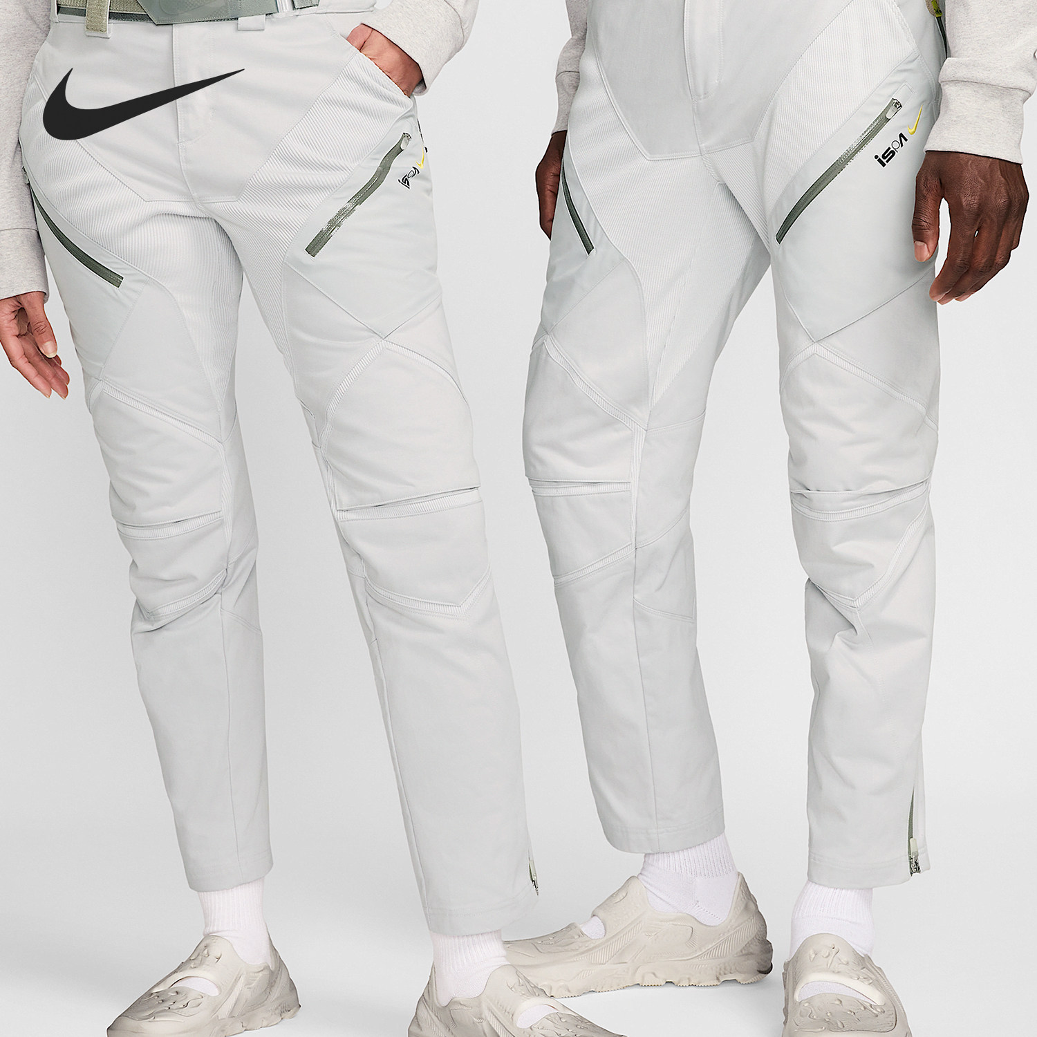 Nike/耐克正品 ISPA 男女简约拉链直筒运动长裤FJ7372-025