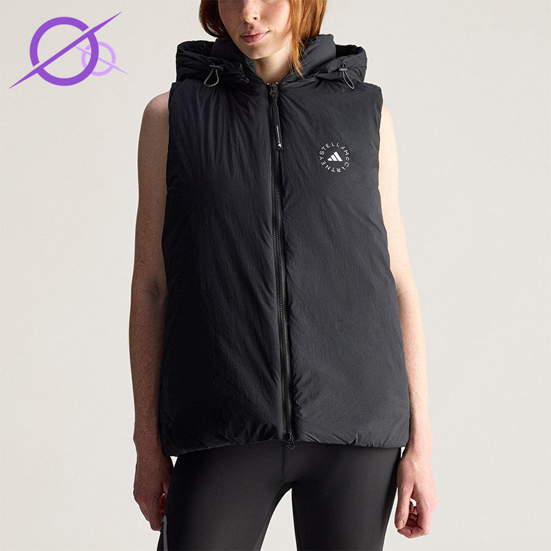Adidas/阿迪达斯正品SMCPADEDVEST新款女经典黑色马甲棉服JW2038