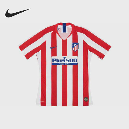 Nike耐克正品马德里竞技球衣条纹短袖主场球员版足球AO4669-612