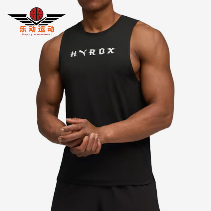 Puma/彪马正品夏季男士字母图案运动无袖经典背心T恤527541-01
