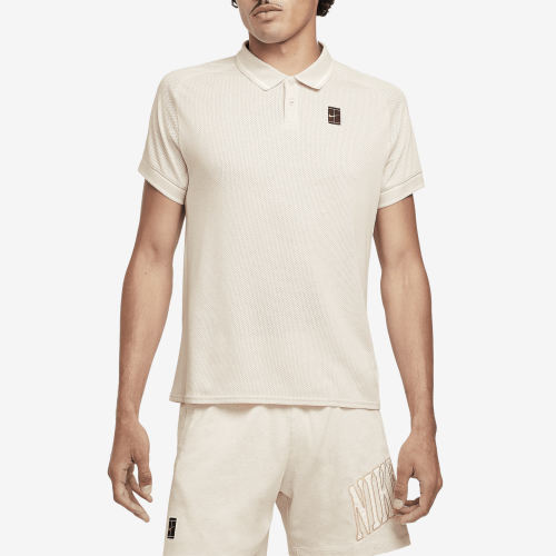 Nike耐克正品COURT HERITAGE男网眼透气短袖翻领网球FQ2101-104