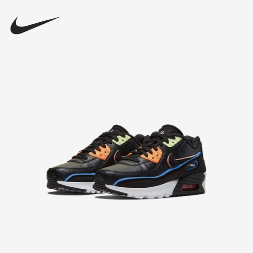 Nike/耐克正品AirMax90SE新款儿童黑色鞋跑步鞋CK4068-01