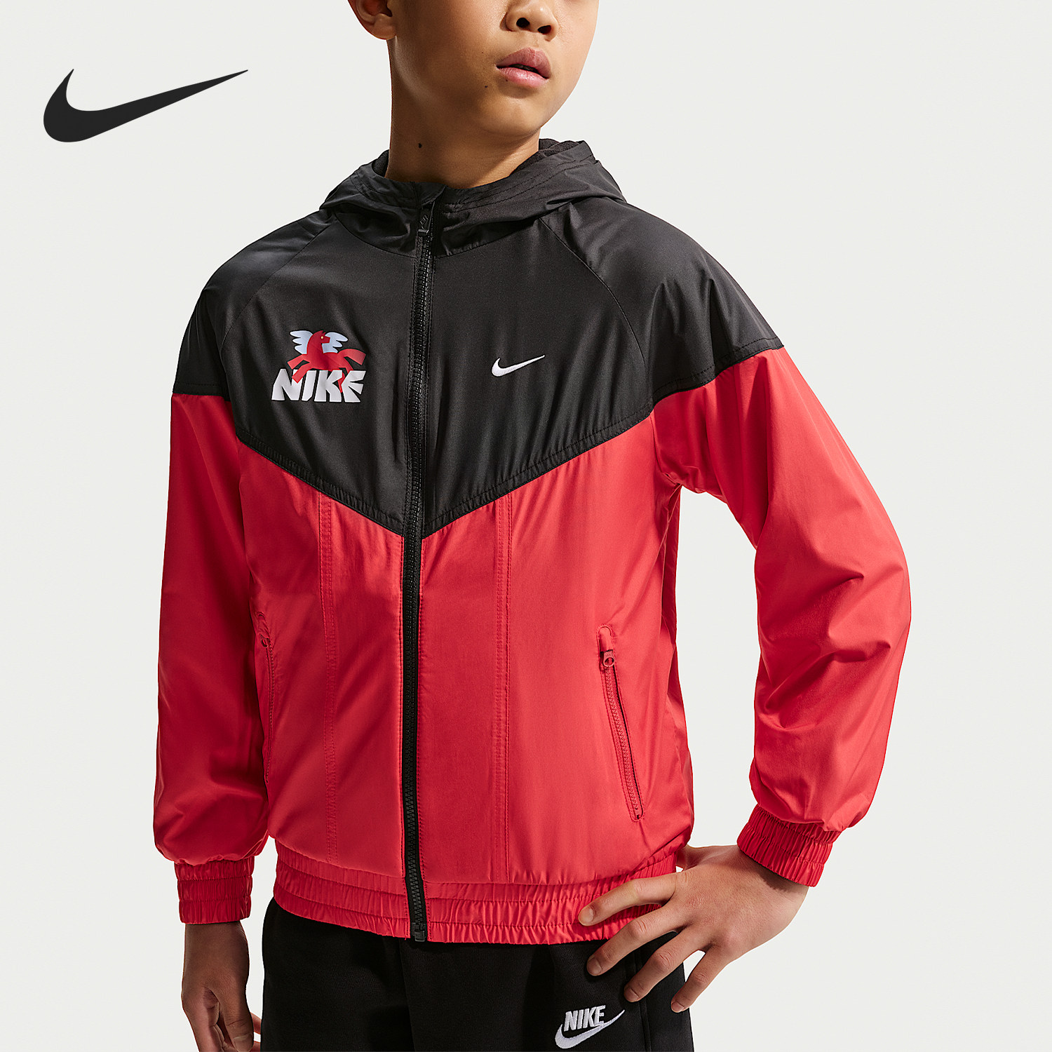 Nike/耐克正品2026春季款大童日常连帽耐穿拼接外套IR0098-657,童装/婴儿装/亲子装,普通外套,淘宝优惠券,粉丝福利购,淘宝优惠卷