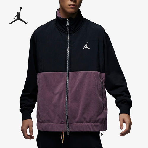 Nike/耐克正品JORDAN男士拼接立领宽松保暖棉马甲FD8629-011